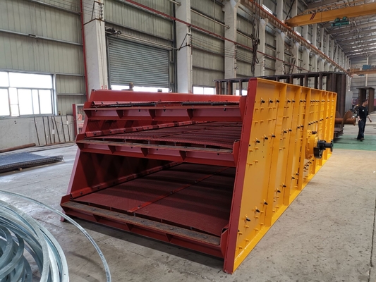 Pemisah Layar Bergetar Rotary Melingkar Agregat 120mm Pasir Kerikil Tanah