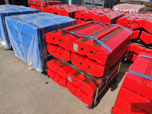 PFW1214 CR26 Hammer Bar Dan Pelat Keausan Mangan PF1010 1210 1315 Pelat Penghancur Dampak Pelat