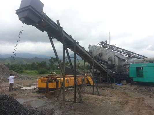 PEW1100 300Kw Portable Crushing Plant Crusher Konstruksi Mesin di Pertambangan dan Penggalian