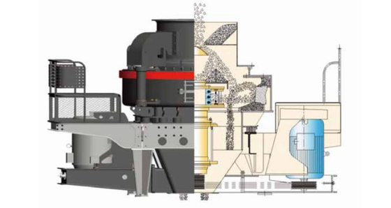 Mesin Pembuat Pasir 160Kw 540 TPH, Batu Kuarsa VSI Vertical Shaft Impactor