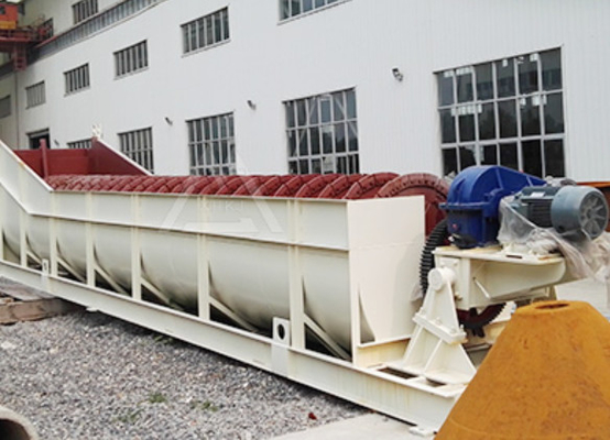 11KW * 2 Pasir Saringan Bergetar Mesin Layar 240 TPH Kerikil Sekrup Spiral Kapasitas Besar