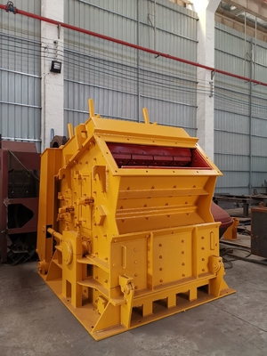 Mesin Penghancur Dampak Beton Kuning 75Kw Vertikal CE ISO, penghancur benturan hidrolik, penghancur benturan portabel