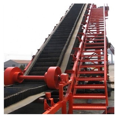 Conveyor Sabuk Transfer Miring Portabel 650mm 800mm 440V Ringan Curam