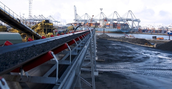 Coal Teel Cord Transfer Belt Conveyor Tripper Tetap 7.5kW - 250kW