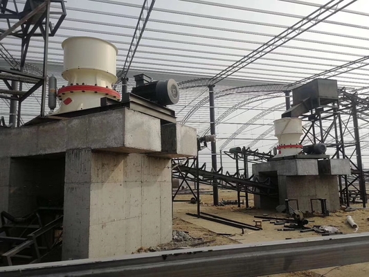 Mesin Penghancur Kerucut Batu Besi DP, Penghancur Batu Hidrolik Penambangan Silinder Tunggal
