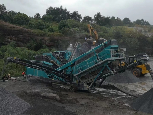 500 TPH Digunakan Mobile Crusher 550SR Track Mounted Second Hand Stone Crusher Buatan 2020